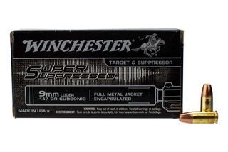 Winchester 9mm Suppressor Target Ammo 147 grain box of 50